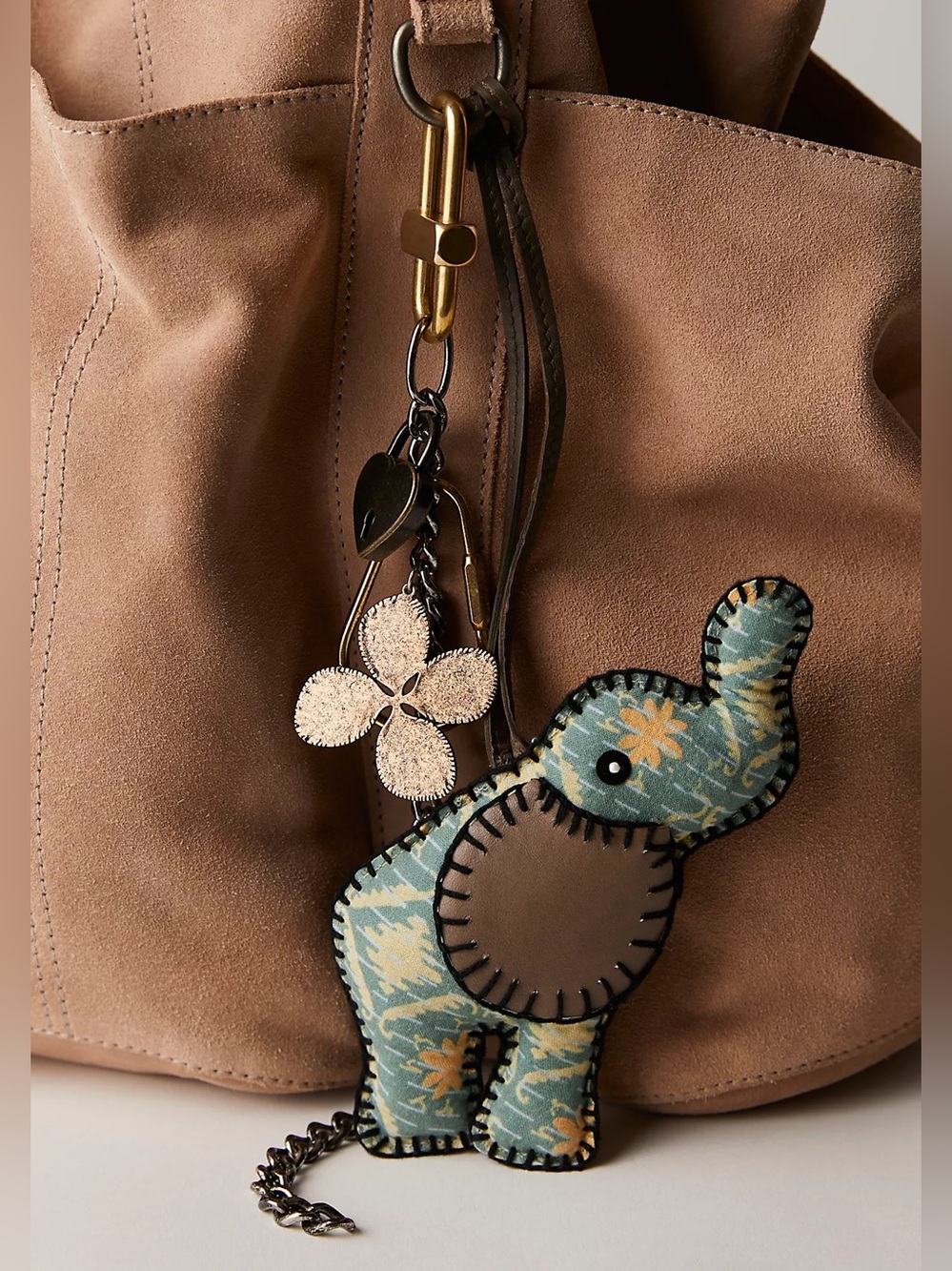 Free People Kantha Elephant Bag Charm🔥🔥 rare!